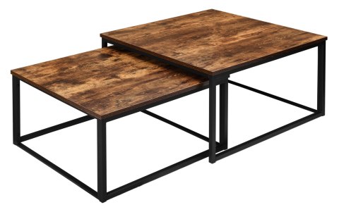 STOLIKI KAWOWE LOFT VELEN RUSTIC POSTARZANY DĄB