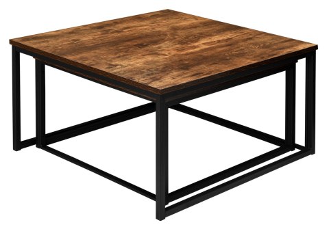 STOLIKI KAWOWE LOFT VELEN RUSTIC POSTARZANY DĄB