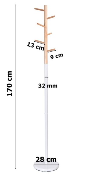 WIESZAK STOJĄCY ZITA 170 CM CZARNY