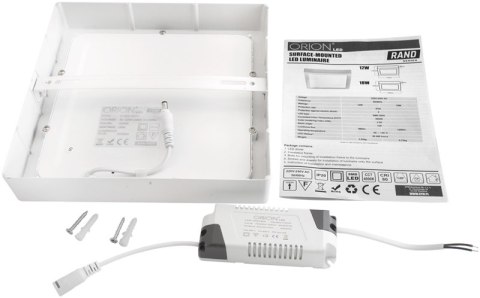 PANEL LED NATYNKOWY Z ZASILACZEM RAND 174*174 12W PANEL LED NATYNKOWY Z ZASILACZEM RAND 174*174 12W