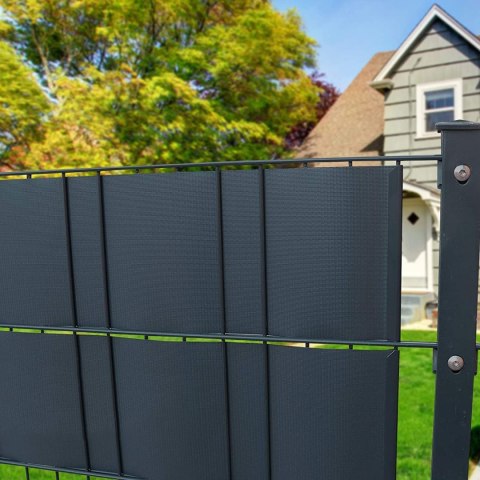 KLIPSY DO MONTAŻU TAŚMY OGRODZENIOWEJ 450 G/M2 20 SZTUK GRAFITOWE