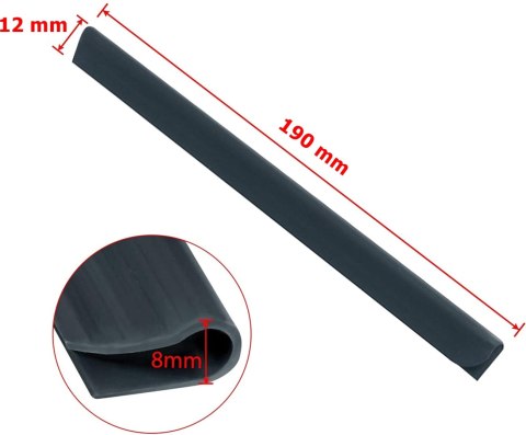 KLIPSY DO MONTAŻU TAŚMY OGRODZENIOWEJ 450 G/M2 20 SZTUK GRAFITOWE