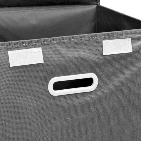 KOSZ NA PRANIE TEKSTYLNY 60L Z POKRYWĄ EGER ANTRACYT