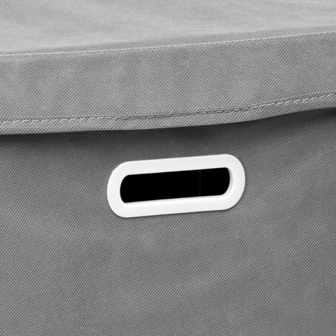 KOSZ NA PRANIE TEKSTYLNY 60L Z POKRYWĄ EGER ANTRACYT