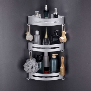 PÓŁKA ADENA SREBRNY MAT DO ŁAZIENKI POD PRYSZNIC