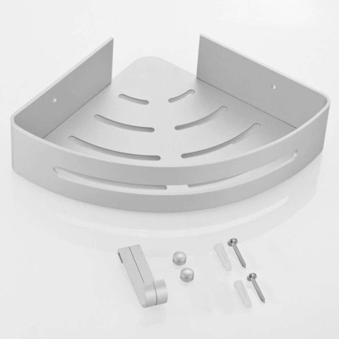 PÓŁKA ADENA SREBRNY MAT DO ŁAZIENKI POD PRYSZNIC