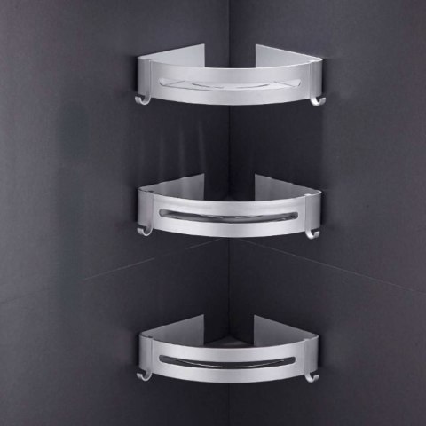 PÓŁKA ADENA SREBRNY MAT DO ŁAZIENKI POD PRYSZNIC