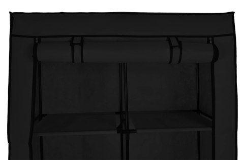 SZAFA TEKSTYLNA Z 4 PÓŁKAMI MIRA CZARNA