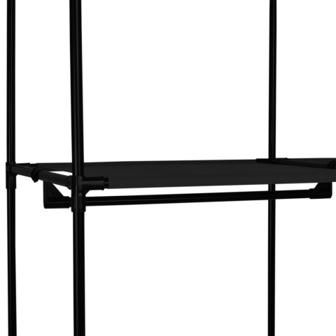 SZAFA TEKSTYLNA Z 4 PÓŁKAMI MIRA CZARNA