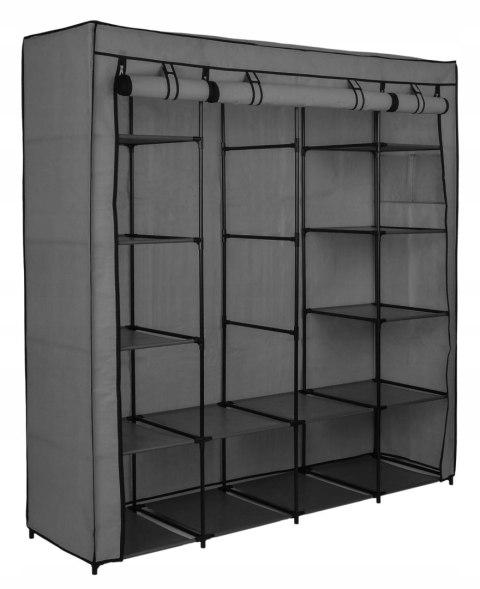 SZAFA TEKSTYLNA Z PÓŁKAMI OLENA ANTRACYT