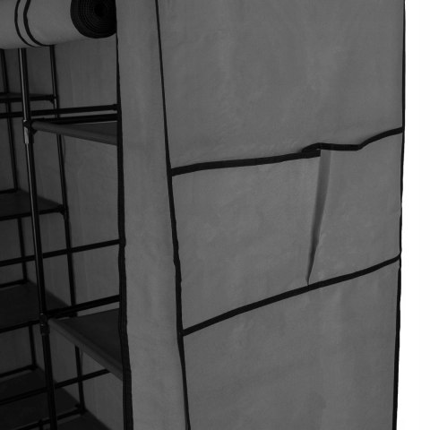 SZAFA TEKSTYLNA Z PÓŁKAMI OLENA ANTRACYT