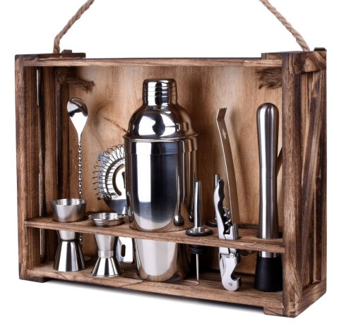 ZESTAW BARMAŃSKI LOGAN 11 ELEMENTÓW SKRZYNKA