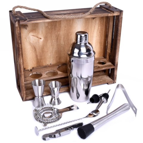 ZESTAW BARMAŃSKI LOGAN 11 ELEMENTÓW SKRZYNKA