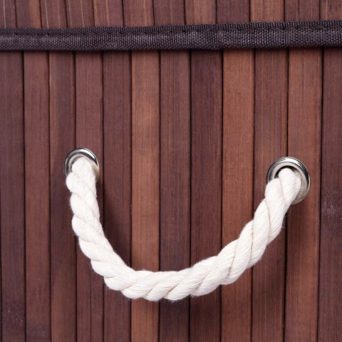 KOSZ NA PRANIE BAMBUSOWY Z POKRYWĄ 100L WENGE