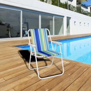 KRZESŁO TURYSTYCZNE SKŁADANE ALAN MORSKIE PASY