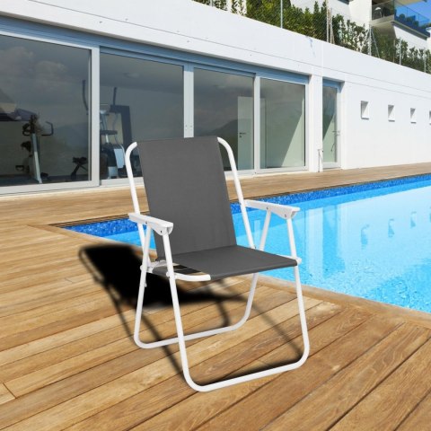 KRZESŁO TURYSTYCZNE SKŁADANE ALAN SZARY