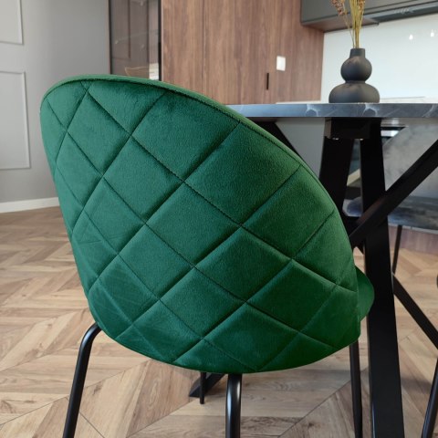 KRZESŁO WELUROWE FARGO VELVET CIEMNOZIELONE