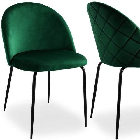 KRZESŁO WELUROWE FARGO VELVET CIEMNOZIELONE