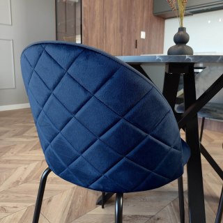 KRZESŁO WELUROWE FARGO VELVET GRANATOWE