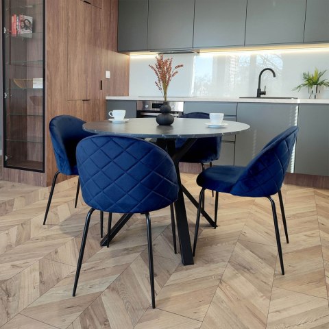 KRZESŁO WELUROWE FARGO VELVET GRANATOWE