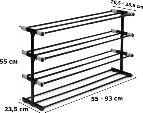 REGULOWANY STOJAK NA BUTY DIANA 4 POZIOMY