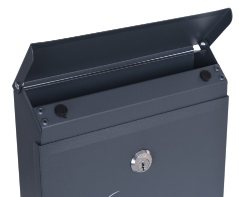 SKRZYNKA POCZTOWA NA LISTY ODVIN ANTRACYT Z NAPISAMI