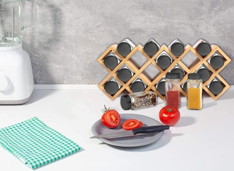 STOJAK BAMBUSOWY NA PRZYPRAWY KOCHEN 18 SŁOIKÓW