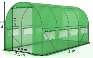 TUNEL FOLIOWY - SZKLARNIA OGRODOWA AUREA 2,5X4M