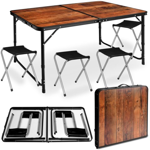 ZESTAW TURYSTYCZNY TRAMP KEMPINGOWY SKŁADANY 120X60 CM LOFT