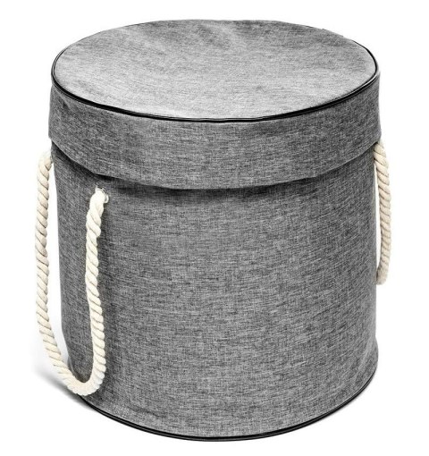 KOSZ NA ZABAWKI DIXI SZARY Z MATĄ NA KLOCKI ZABAWKI