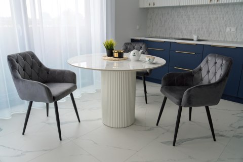 KRZESŁO WELUROWE ATLANTA VELVET GRAFITOWE