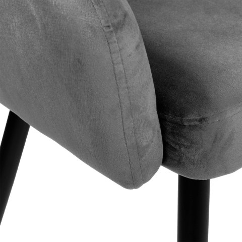 KRZESŁO WELUROWE ATLANTA VELVET GRAFITOWE