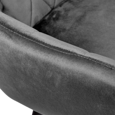 KRZESŁO WELUROWE ATLANTA VELVET GRAFITOWE