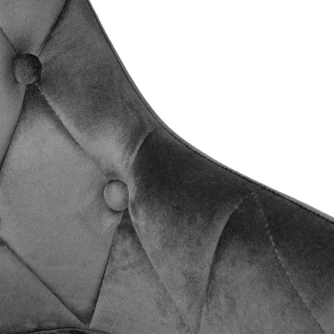 KRZESŁO WELUROWE ATLANTA VELVET GRAFITOWE