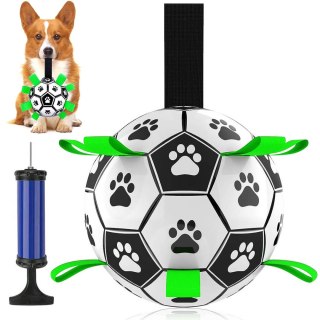 PIŁKA FUTBOLOWA DLA PSA Z UCHWYTAMI RONALD