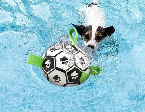 PIŁKA FUTBOLOWA DLA PSA Z UCHWYTAMI RONALD