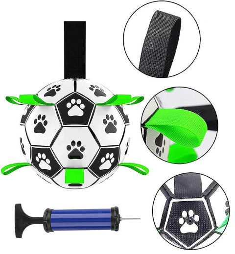 PIŁKA FUTBOLOWA DLA PSA Z UCHWYTAMI RONALD