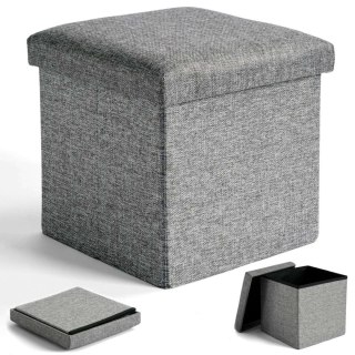 PUFA SKŁADANA MATERIAŁOWA DIEGO SZARY ROZMIAR L