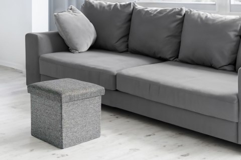 PUFA SKŁADANA MATERIAŁOWA DIEGO SZARY ROZMIAR L