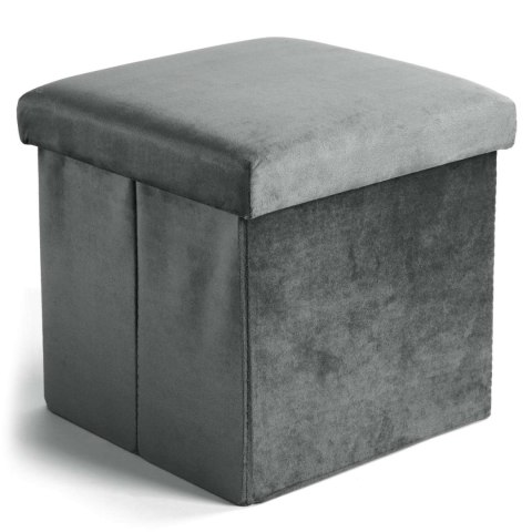 PUFA SKŁADANA WELUROWA DIEGO GRAFITOWY VELVET ROZMIAR M