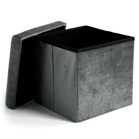 PUFA SKŁADANA WELUROWA DIEGO GRAFITOWY VELVET ROZMIAR M