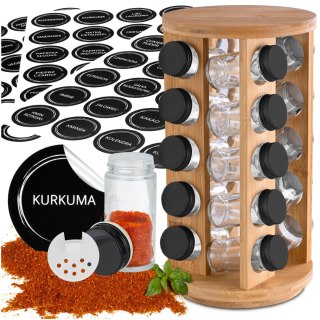 STOJAK BAMBUSOWY NA PRZYPRAWY ROTOR OBROTOWY