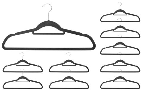 WIESZAK WELUROWY MAXI KOMPLET 100 SZT GRAFITOWY