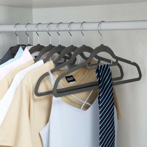 WIESZAK WELUROWY MAXI KOMPLET 100 SZT GRAFITOWY