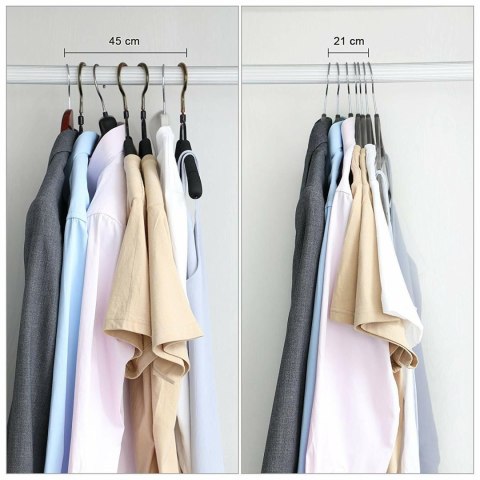 WIESZAK WELUROWY MAXI KOMPLET 100 SZT GRAFITOWY