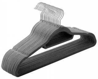 WIESZAK WELUROWY MAXI KOMPLET 50 SZT GRAFITOWY