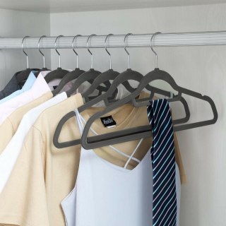 WIESZAK WELUROWY MAXI KOMPLET 50 SZT GRAFITOWY