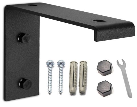 WSPORNIK NA PÓŁKĘ METALOWY CZARNY DO 30 KG