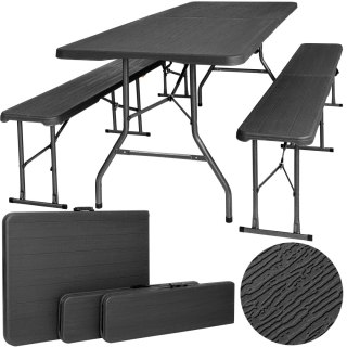 ZESTAW CATERINGOWY WOODLAND STÓŁ + 2 ŁAWKI