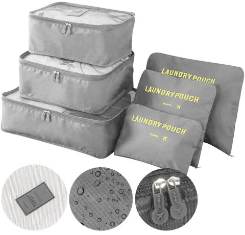 ZESTAW ORGANIZERÓW PODRÓŻNYCH GAVIN SZARY